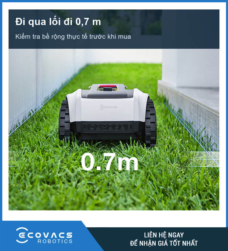 Thông số lối đi 0,7 m của ECOVACS GOAT O800 RTK