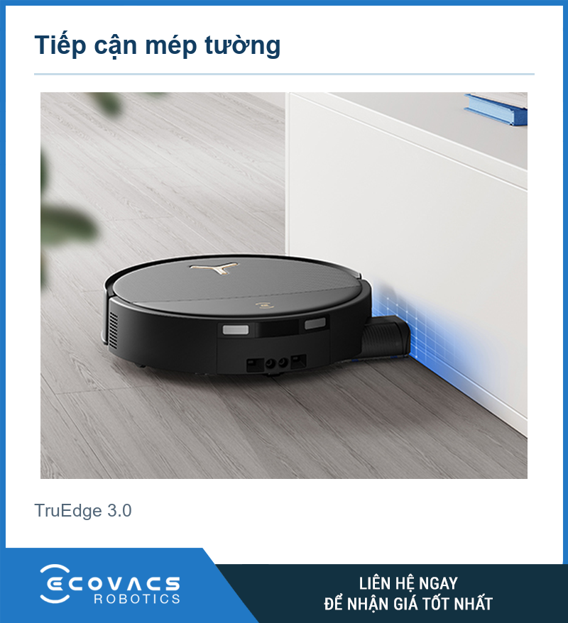 T90S Pro Omni màu đen đưa con lăn sát chân tường trong ảnh hãng