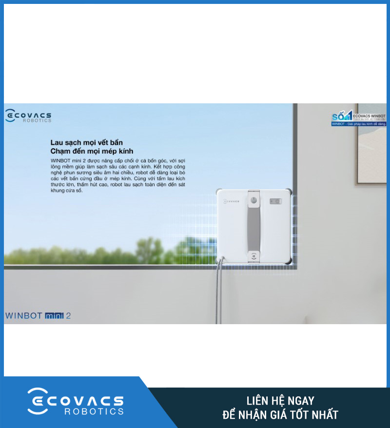 Ecovacs Winbot Mini 2 - Robot Lau Kính Thông Minh