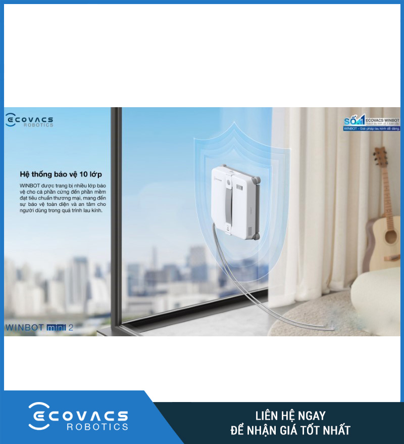 Ecovacs Winbot Mini 2 - Robot Lau Kính Thông Minh
