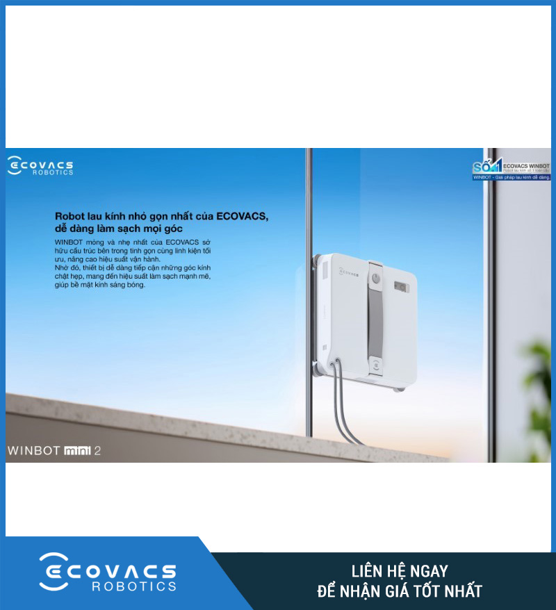 Ecovacs Winbot Mini 2 - Robot Lau Kính Thông Minh