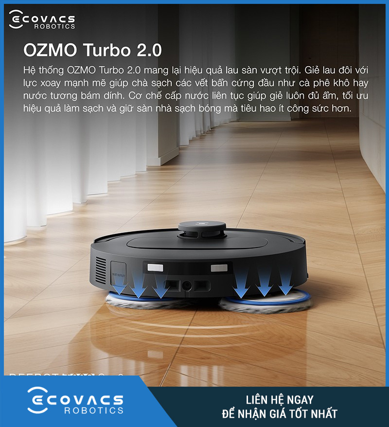 Ecovacs Deebot T30C Gen 2 Trắng/Đen - Robot hút bụi lau nhà