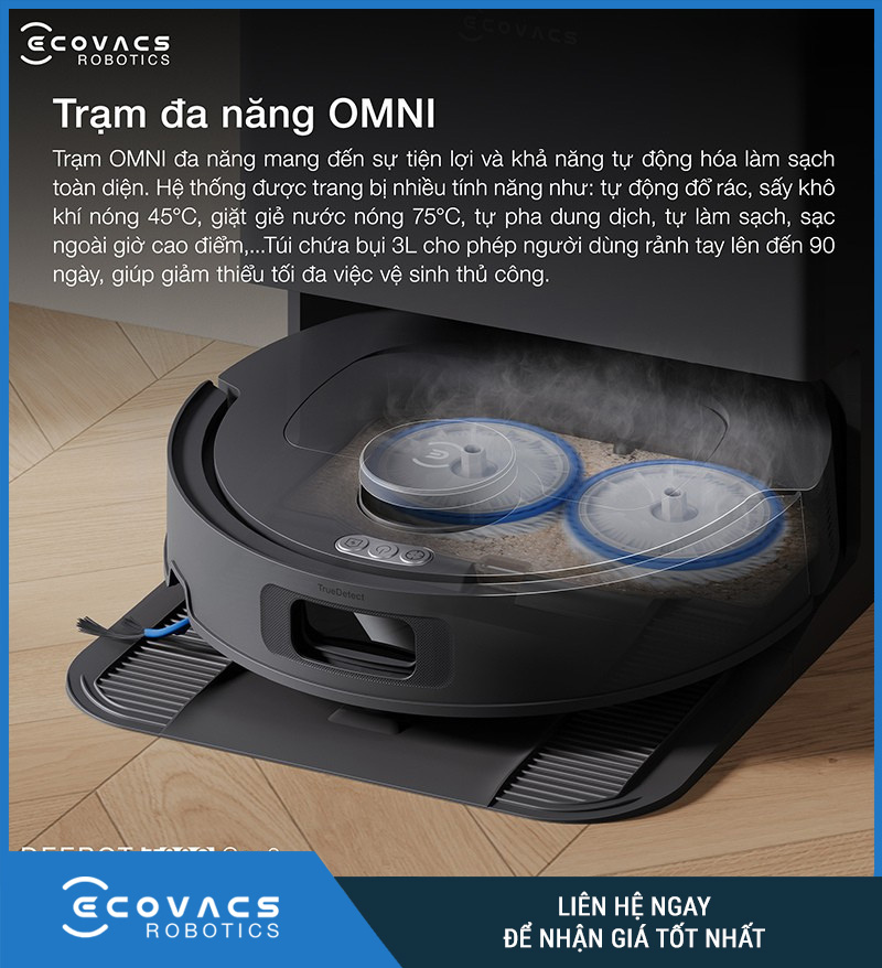 Ecovacs Deebot T30C Gen 2 Trắng/Đen - Robot hút bụi lau nhà