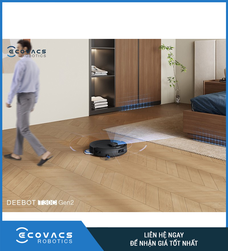 Ecovacs Deebot T30C Gen 2 Trắng/Đen - Robot hút bụi lau nhà