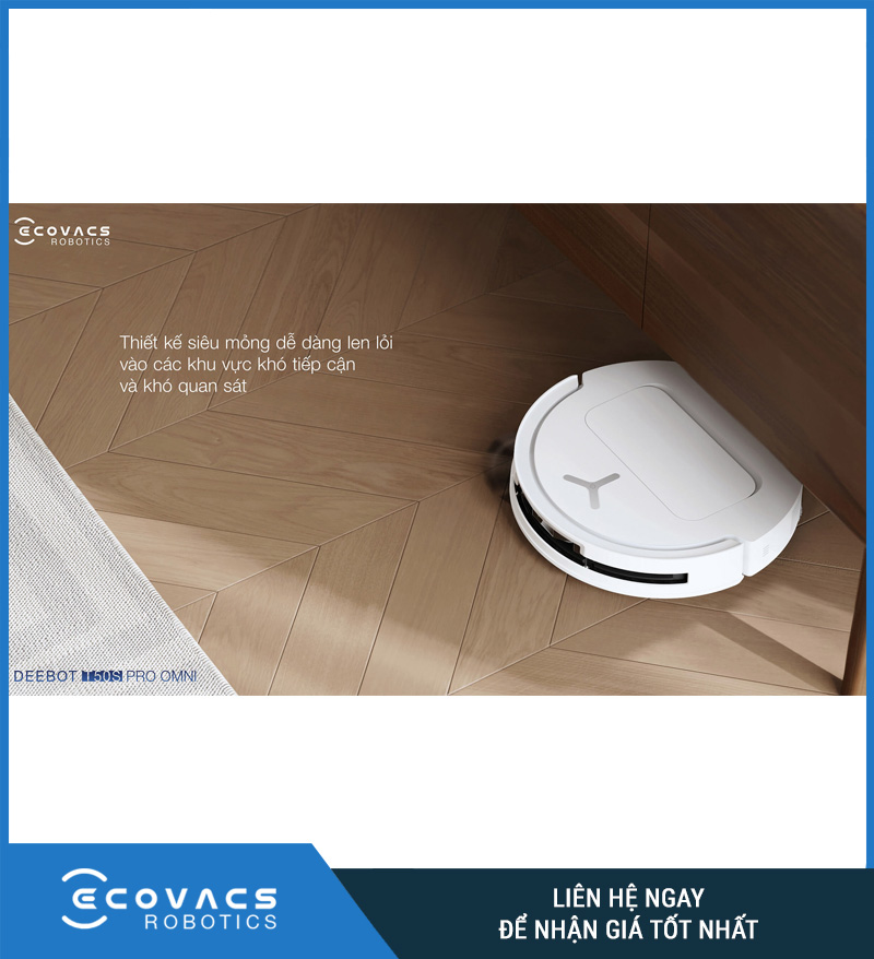 Ecovacs T50S Pro Omni Trắng/Đen - Robot hút bụi lau nhà