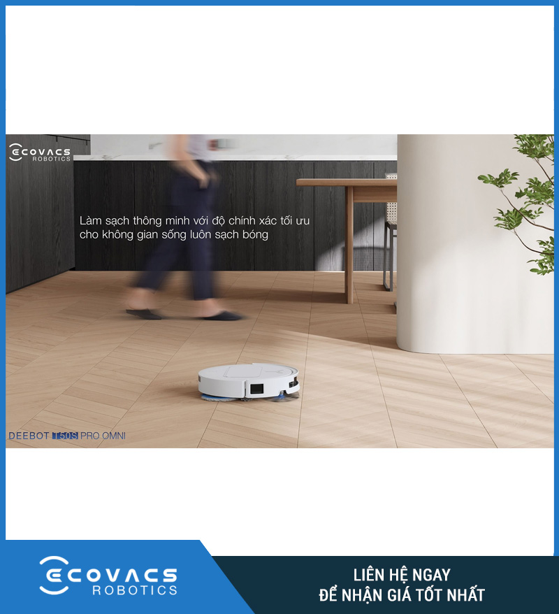 Ecovacs T50S Pro Omni Trắng/Đen - Robot hút bụi lau nhà
