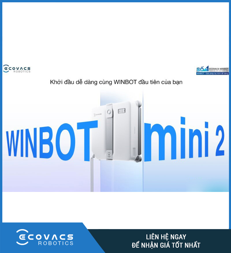 Ecovacs Winbot Mini 2 - Robot Lau Kính Thông Minh