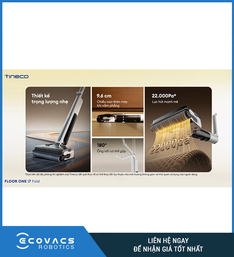 Tineco Floor One i7 Fold - Máy hút bụi lau sàn khô ướt