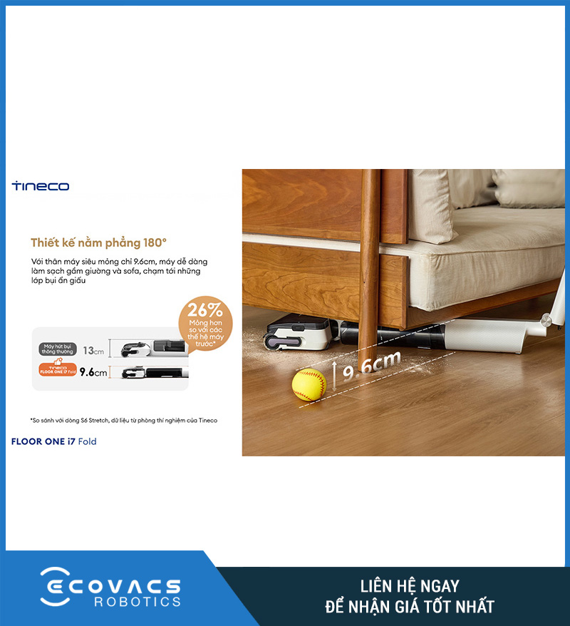 Tineco Floor One i7 Fold - Máy hút bụi lau sàn khô ướt