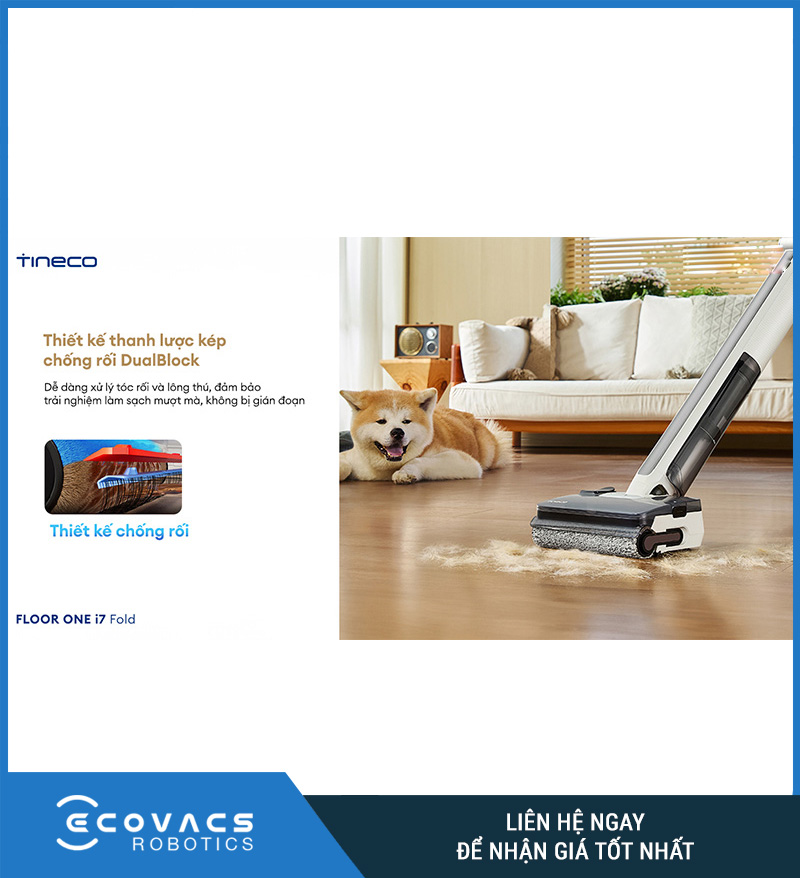 Tineco Floor One i7 Fold - Máy hút bụi lau sàn khô ướt