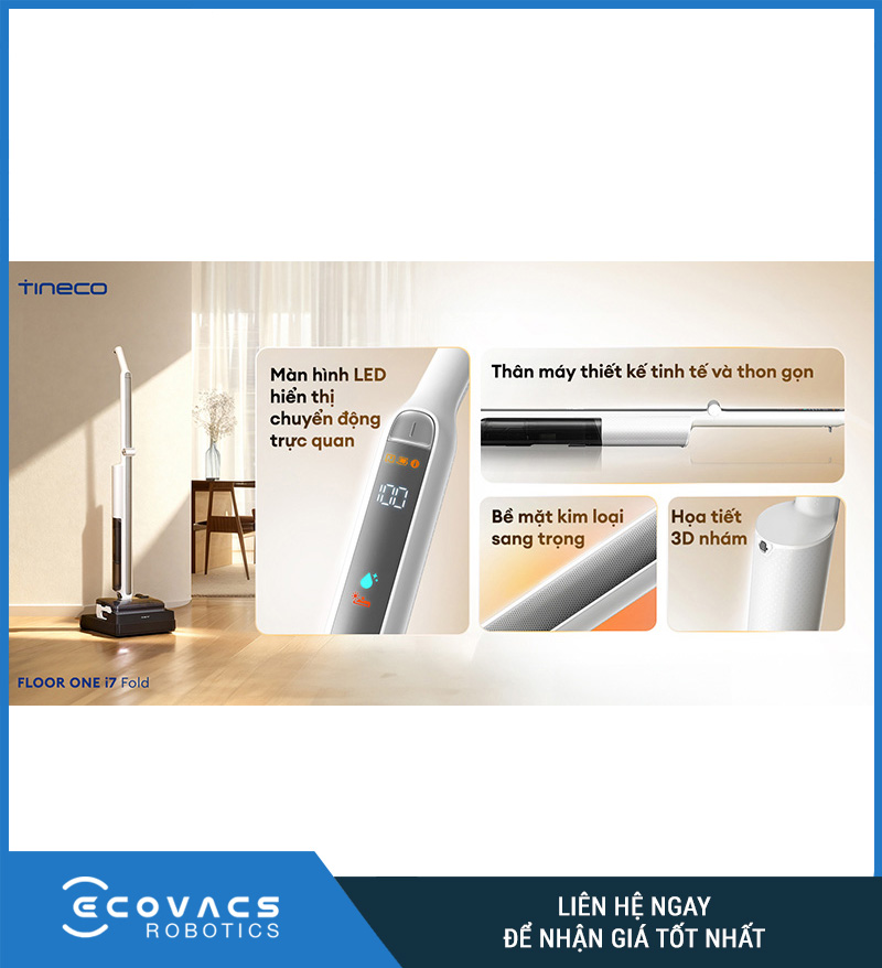 Tineco Floor One i7 Fold - Máy hút bụi lau sàn khô ướt