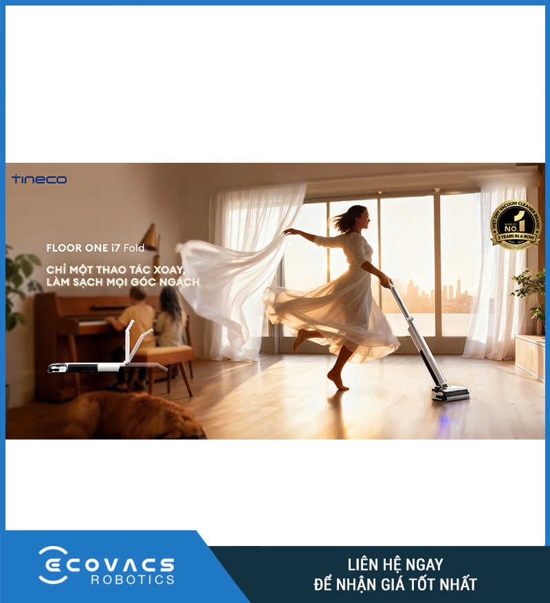 Tineco Floor One i7 Fold - Máy hút bụi lau sàn khô ướt