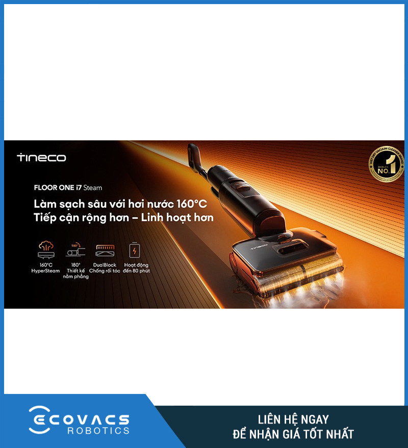 Tineco Floor One i7 Steam - Máy hút bụi lau sàn khô ướt