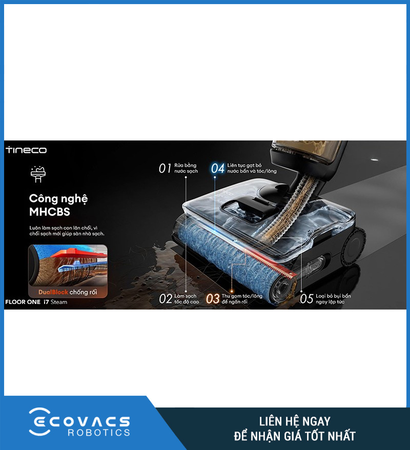 Tineco Floor One i7 Steam - Máy hút bụi lau sàn khô ướt