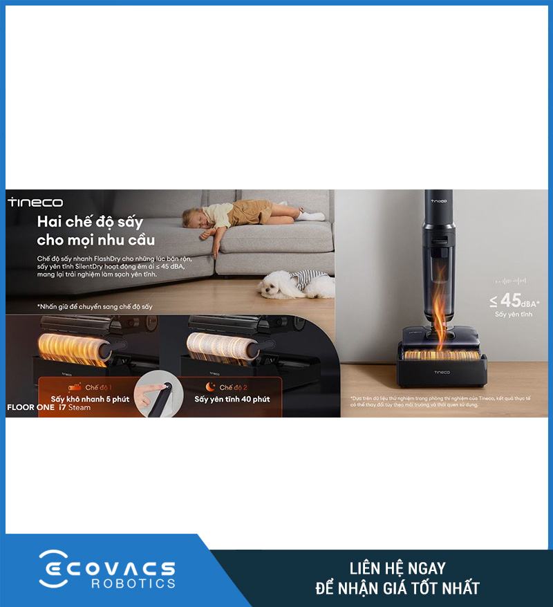 Tineco Floor One i7 Steam - Máy hút bụi lau sàn khô ướt