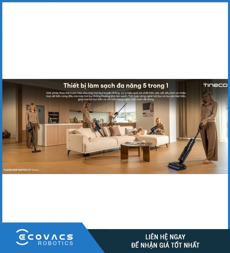 Tineco Floor One Switch S7 Steam - Máy hút bụi lau sàn khô ướt