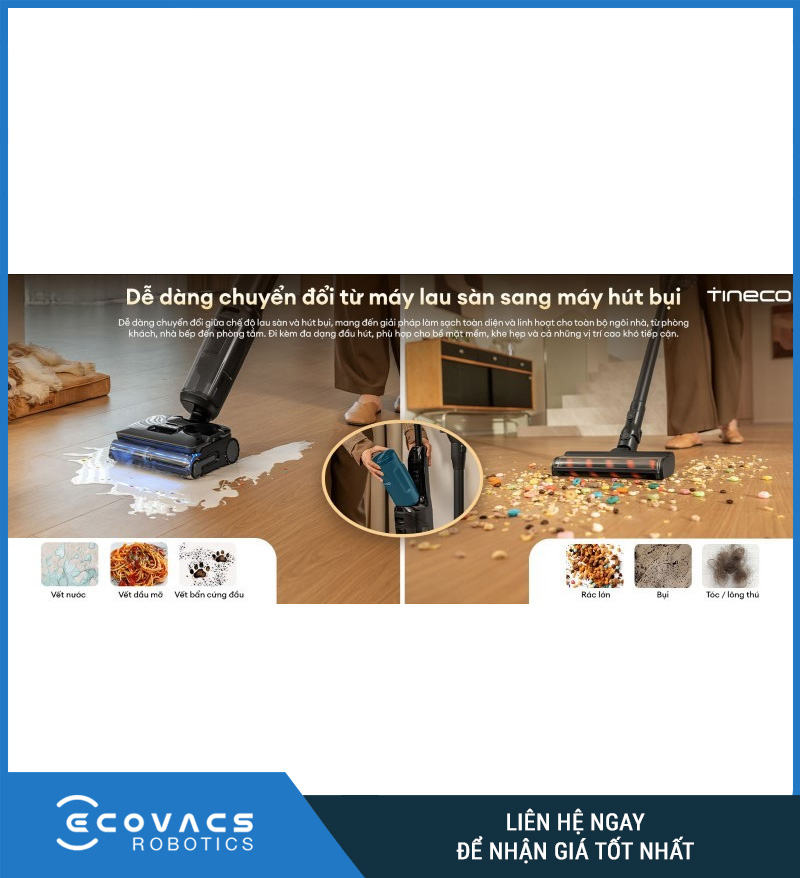 Tineco Floor One Switch S7 Steam - Máy hút bụi lau sàn khô ướt