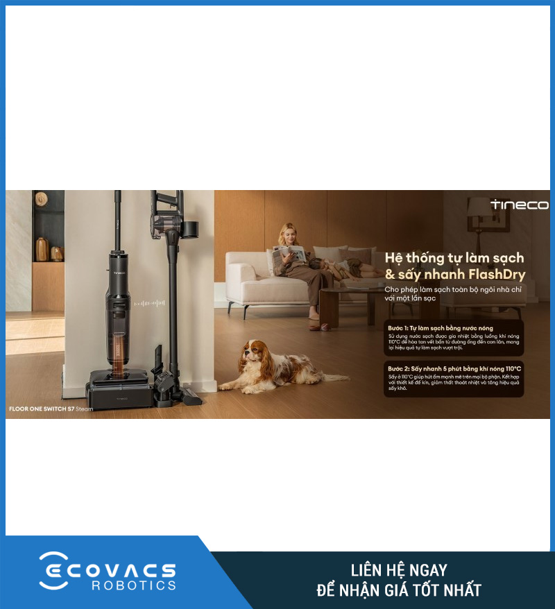 Tineco Floor One Switch S7 Steam - Máy hút bụi lau sàn khô ướt