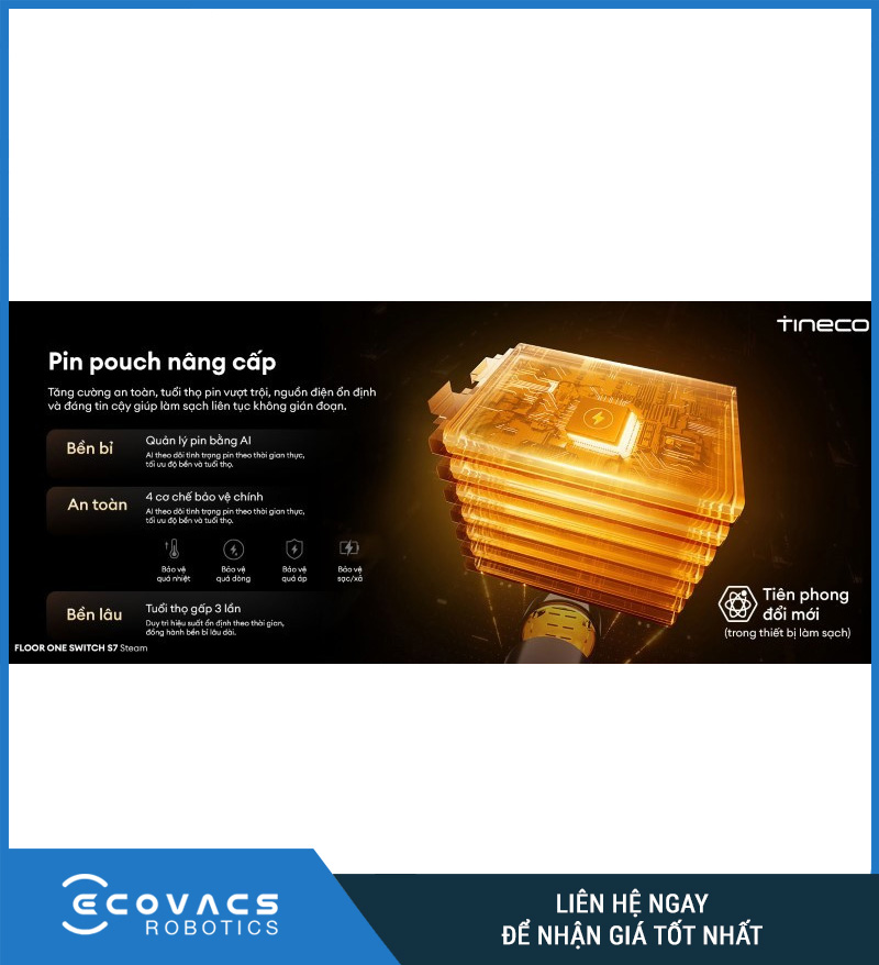 Tineco Floor One Switch S7 Steam - Máy hút bụi lau sàn khô ướt